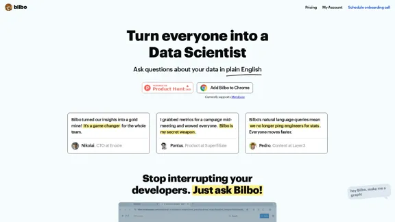 Bilbo - AI-powered assistant for Metabase