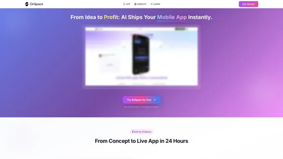 OnSpace.AI - 领先的无代码AI应用构建器 OnSpace.AI - 领先的无代码AI应用构建器
