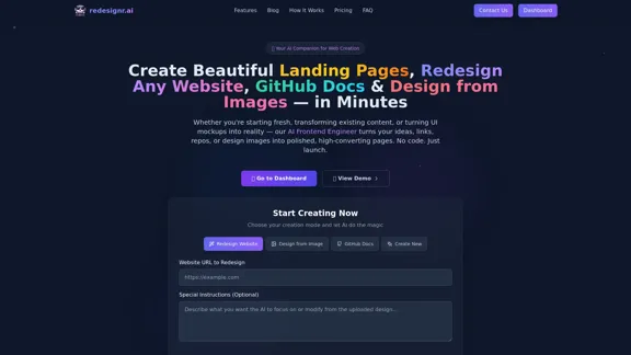 Redesignr.ai - AI-Powered Landing Page Builder for Optimizing Small Business Conversions Without Coding Skills Redesignr.ai - AI-Powered Landing Page Builder for Optimizing Small Business Conversions Without Coding Skills
