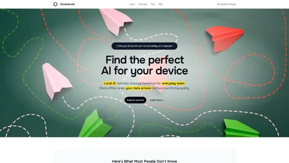 Suverenum AI - Find the ideal AI for your laptop.