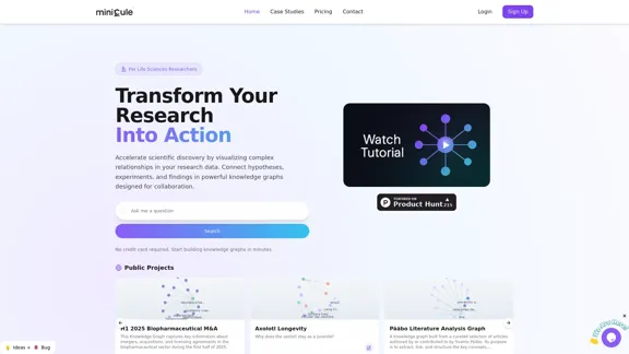 Minicule - Visualize o Conhecimento, Acelere Sua Pesquisa