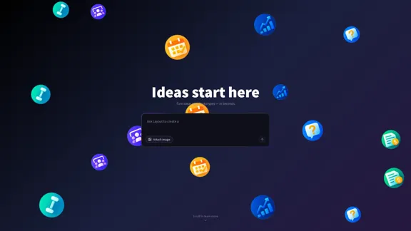 Layout - Constructeur d'applications AI pour transformer rapidement des idées en applications fonctionnelles.