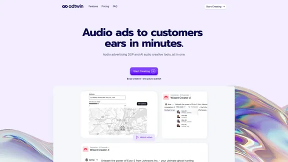 Adtwin - Plataforma de Publicidade em Áudio com IA