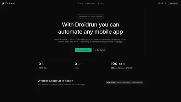 Droidrun - 第一个原生移动代理 Droidrun - 第一个原生移动代理