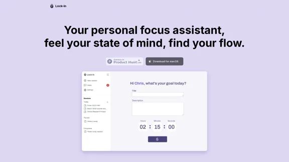 Lock-in - 人工智能专注助手 Lock-in - 人工智能专注助手