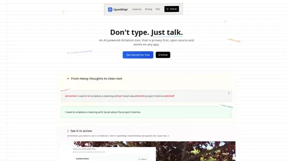 OpenWispr - 開源人工智慧語音轉錄