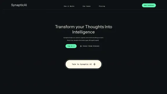 Synaptic AI - Aprende Cualquier Cosa de Manera Más Inteligente