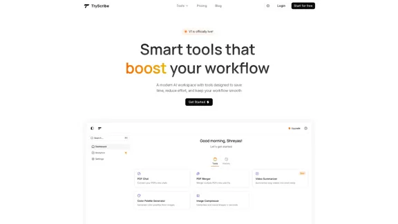 TryScribe - Outils alimentés par l'IA pour une productivité améliorée