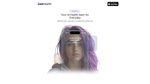 Zaia Health AI - Your voice health partner for better habits