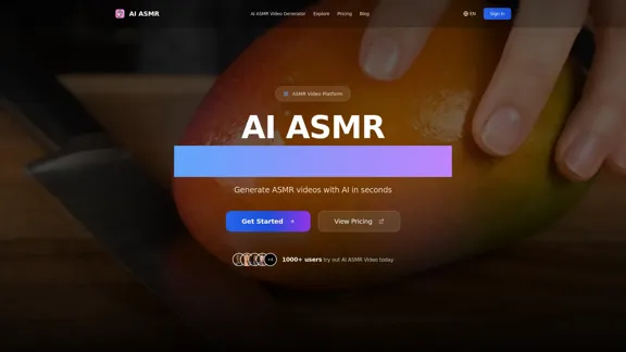 AI ASMR Generator - 使用人工智能创建高质量的ASMR视频