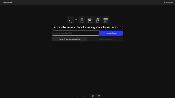 Melody ML - Effortlessly separate audio tracks using Machine Learning.