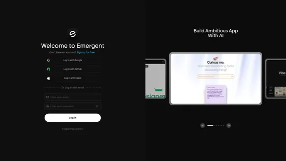 Emergent AI - The world's first platform for agentic vibe coding.