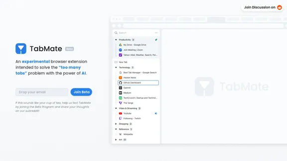 TabMate - AI-Powered Browser Tab Organizer