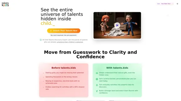 Talents.Kids - Платформа для обнаружения талантов детей на основе ИИ