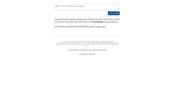 Unscrambler - A tool for improving your Chinese language abilities.