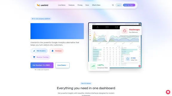 Userbird - 強力なGoogle Analyticsの代替品