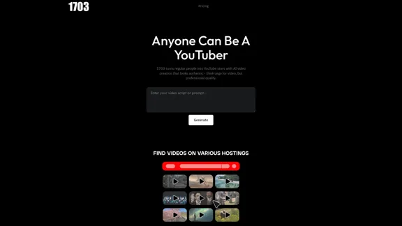 1703 Media - Turn your old videos into smooth AI content creation.