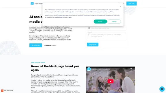SocialSnips - Mais produtivo com suporte de IA para conteúdo de mídia social