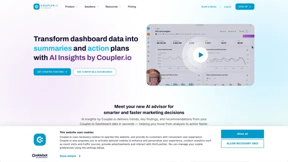AI Insights by Coupler.io - Obtenha resumos e recomendações de especialistas instantaneamente.