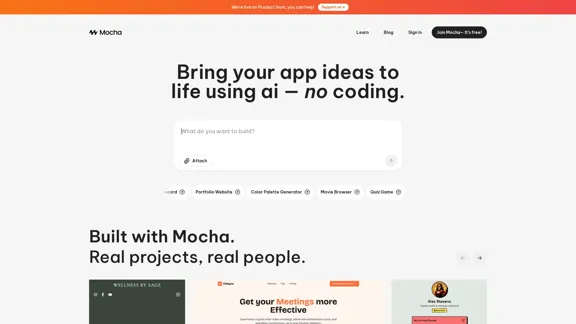 Mocha - Construtor de Aplicativos Sem Código Potenciado por IA para Empreendedores