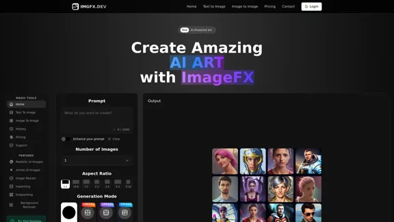 ImageFX - Gerador de Imagens AI Gratuito