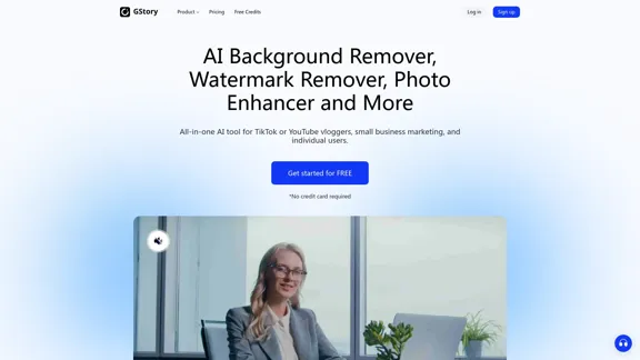 GStory.ai - 免费的AI视频编辑器、照片增强器和TikTok水印去除工具