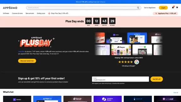 AppSumo - Descubra produtos. Mantenha-se diferente.