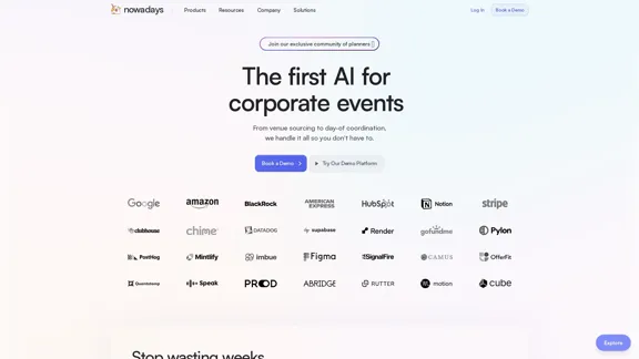 Nowadays - AI Event Planner for Business Teams