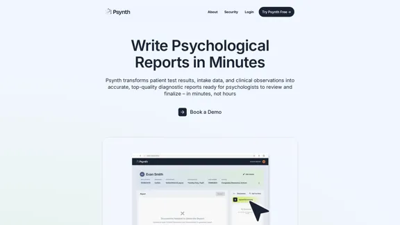 Psynth - Software de Redação de Relatórios Psicológicos facilitado