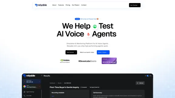 Relyable - Pruebas y Monitoreo Automatizados para Agentes de Voz AI