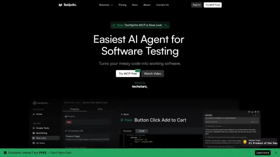TestSprite 2.0 - Testes de IA totalmente autônomos facilitados