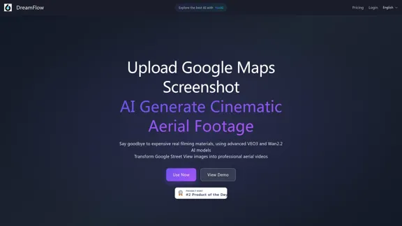 DreamFlow - Transformez Google Street View en vidéos aériennes IA