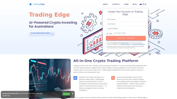 Trading Edge - Plataforma de trading de criptomonedas impulsada por IA en Australia