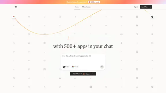 Rube - A platform by Composio that links ideas and ignites innovation.