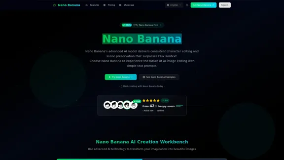 Nano Banana - Gerador de Imagens AI que permite criar e editar imagens através do chat.