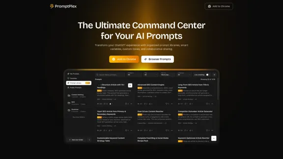 PromptPlex - The Ultimate Control Hub for Your AI Prompts PromptPlex - The Ultimate Control Hub for Your AI Prompts