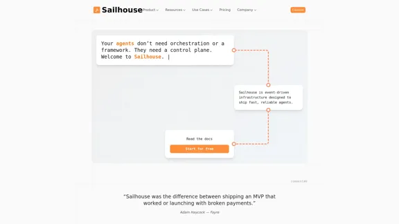 Sailhouse - 生産的なAIワークロードのためのエージェントコントロールプレーン