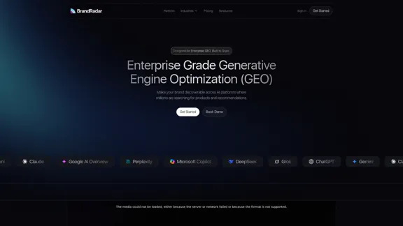 BrandRadar - Platform for Optimizing Enterprise Generative Engines BrandRadar - Platform for Optimizing Enterprise Generative Engines