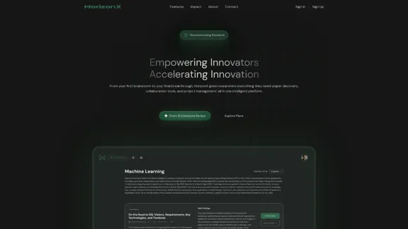 HorizonX - Integrated Research Environment HorizonX - Integrated Research Environment