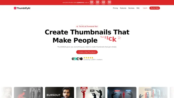 ThumblifyAI - Générateur de vignettes alimenté par l'IA