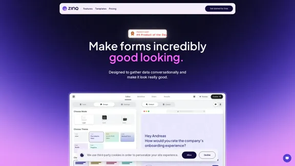 ZINQ - エンゲージメントとコンバージョンのためのAI駆動型フォーム ZINQ - エンゲージメントとコンバージョンのためのAI駆動型フォーム