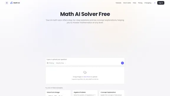 Math AI Solver - 無料のオンラインおよびAI宿題ヘルパー