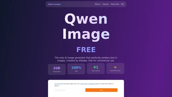Qwen Image - Generador de imágenes AI gratuito con renderizado de texto | Alibaba Código Abierto
