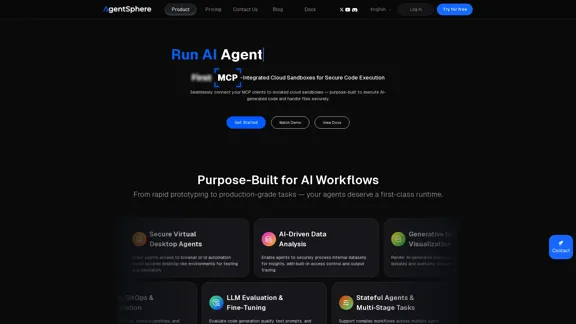 AgentSphere - AI代理的代码沙箱和原生基础设施