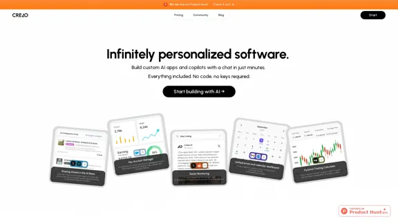 Creao.ai - あなたのために機能するアプリを作成しましょう