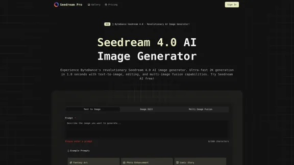 Seedream Pro - Générateur d'images IA par ByteDance