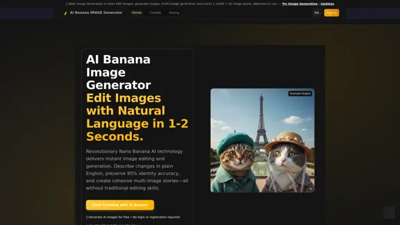 NANO BANANA Image Generator - Quick and Free AI Image Creation Tool