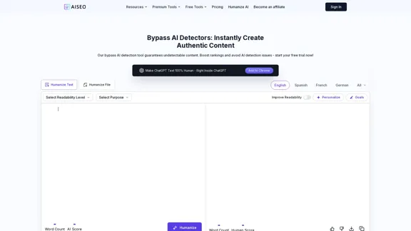 轻松绕过AI检测，使用我们的先进AI绕过工具。
