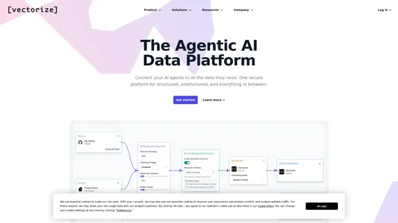 Vectorize - Plateforme de données IA agentique