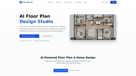 Floor Plan AI - Бесплатный онлайн-сервис для создания планов этажей с ИИ (без регистрации)